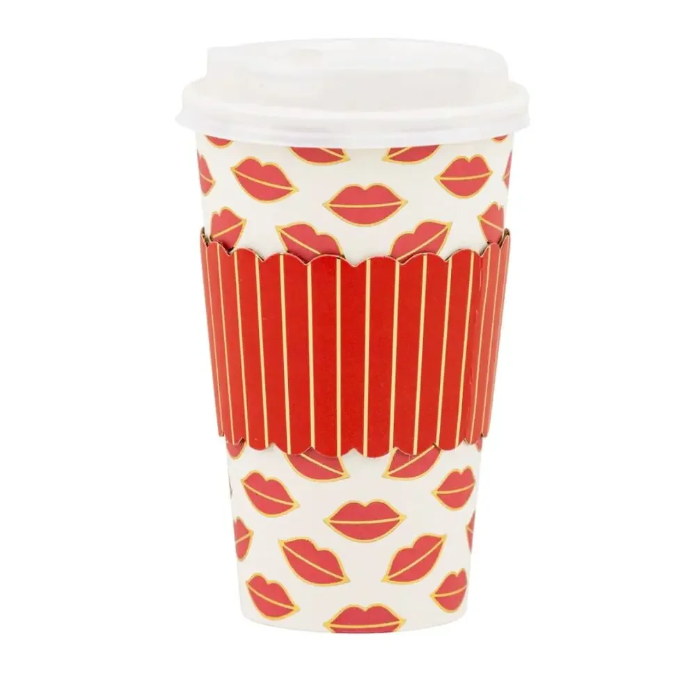 30pc LIPS Valentines Day Disposable To-Go Cups 16oz